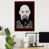 Anton LaVey Portrait Poster BIG 24x36 (Heimbüro)