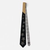 Anton LaVey Sigil Abstrakt Wave Neck Tie {Gold} Krawatte (Vorderseite)