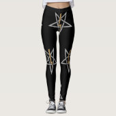 Anton LaVey Sigil {Gold} Leggings (Vorderseite)
