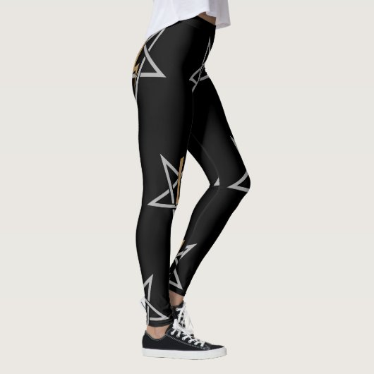Anton LaVey Sigil {Gold} Leggings (Rechts)