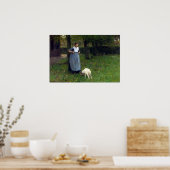 Anton Mauve Woman aus Laren mit Lamm Poster (Küche)