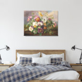 Anton Mollis Vintag Pansy Leinwanddruck (Insitu (Schlafzimmer))