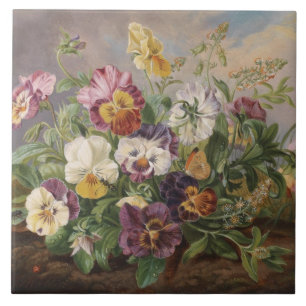 Anton Mollis Vintage Stiefmütterchen Fliese