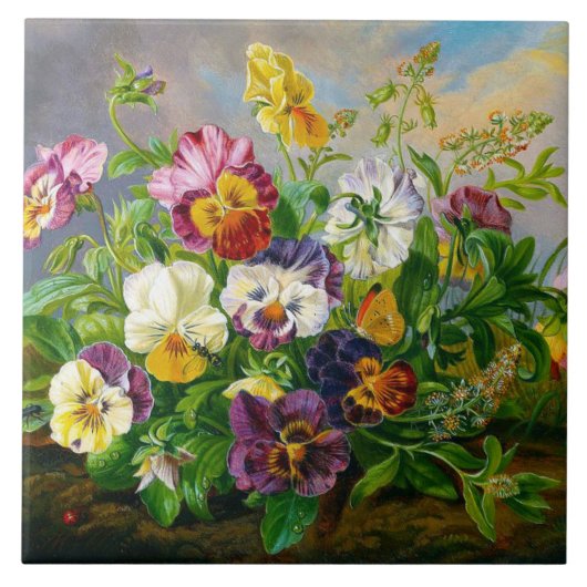 Anton Mollis VintagePansy Fliese (Vorderseite)