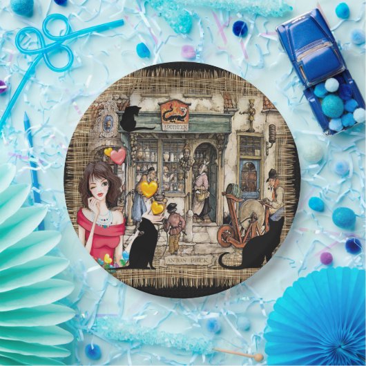 Anton Pieck - CHEMISTISCHES Geschäft Pappteller (Party)