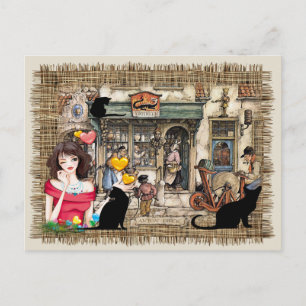 Anton Pieck - CHEMISTISCHES Geschäft Postkarte