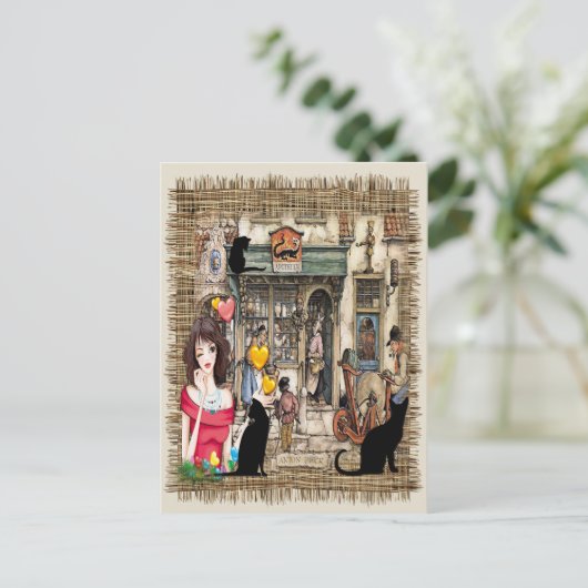 Anton Pieck - CHEMISTISCHES Geschäft Postkarte (Stehend Vorderseite)