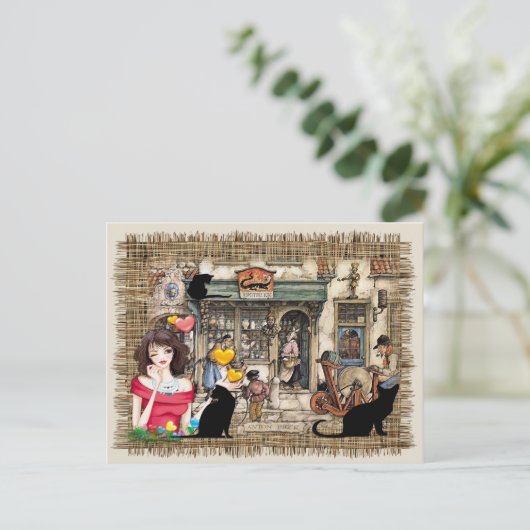 Anton Pieck - CHEMISTISCHES Geschäft Postkarte (Stehend Vorderseite)