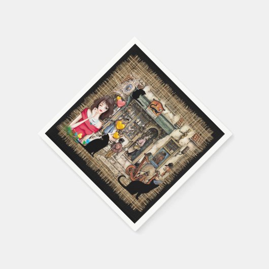 Anton Pieck - CHEMISTISCHES Geschäft Serviette (Ecke)