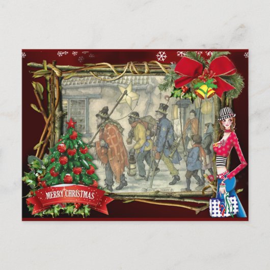 Anton Pieck christmas greetings Feiertagspostkarte (Vorderseite)