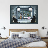 Anton Pieck inkorparierte Reproduktion Leinwanddruck (Insitu (Schlafzimmer))