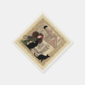 Anton Pieck - niederländische Zuhause Serviette (Ecke)