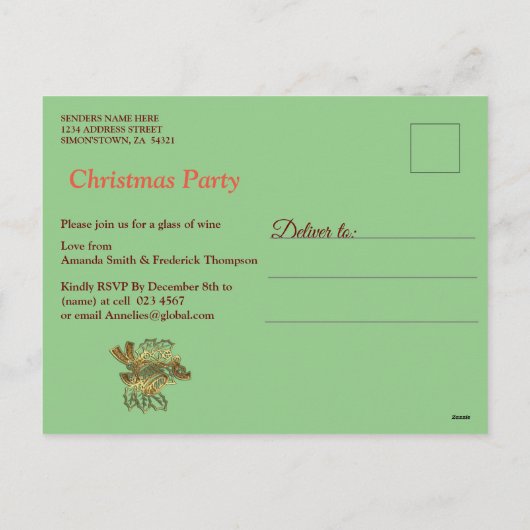 Anton Pieck Postkarte (Rückseite)