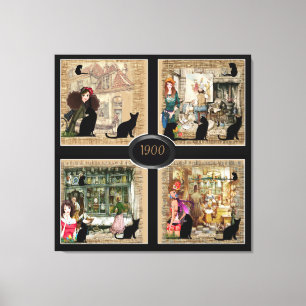 Anton Pieck Vintag Art zum Personalisieren Leinwanddruck