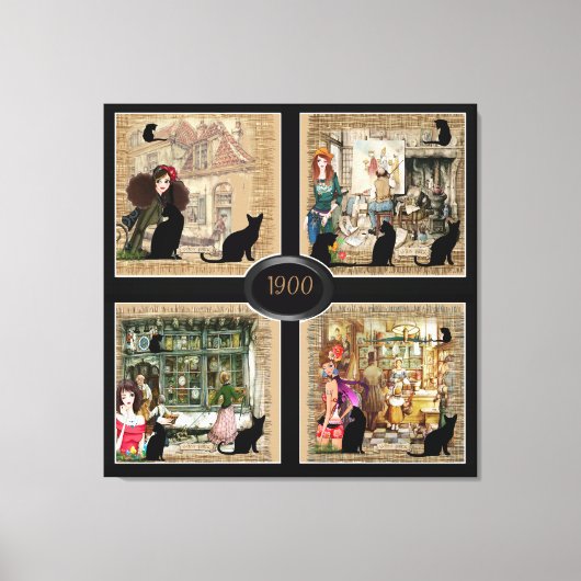 Anton Pieck Vintag Art zum Personalisieren Leinwanddruck (Vorderseite)