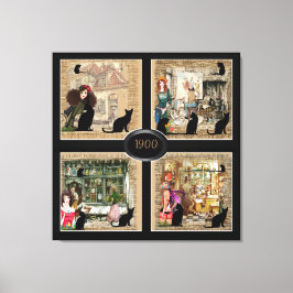 Anton Pieck Vintag Art zum Personalisieren Leinwanddruck