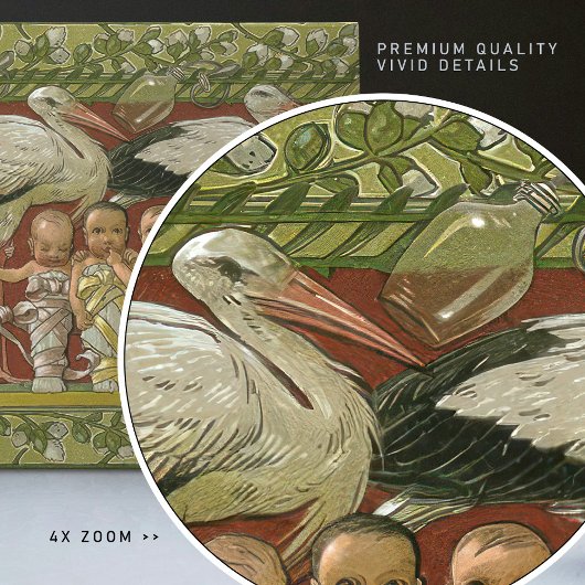 Anton Seders Zender Storks Jugendstilwall Fliese