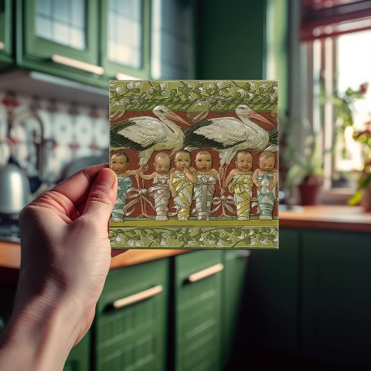 Anton Seders Zender Storks Jugendstilwall Fliese