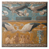 Anton Seders Zender Storks Jugendstilwall Fliese (Vorderseite)