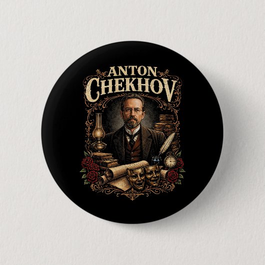 Anton Tschechow Button (Vorderseite)