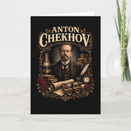 Anton Tschechow Feiertagskarte (Vorderseite)