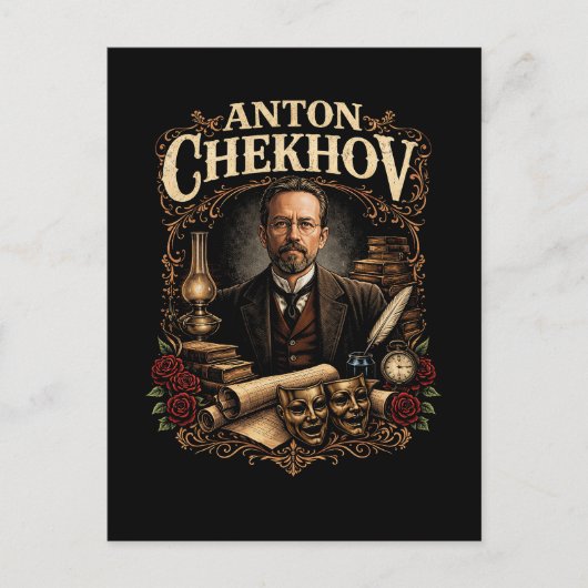 Anton Tschechow Postkarte (Vorderseite)