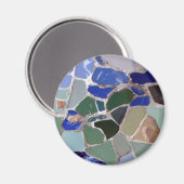 Antoni Gaudi Blue Mosaics Magnet (Vorderseite/Rückseite)