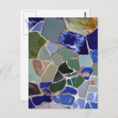 Antoni Gaudi Blue Mosaics Postkarte (Vorne/Hinten)