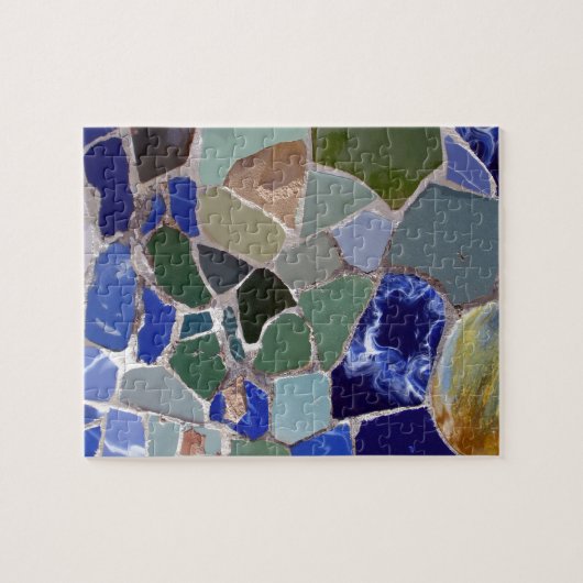 Antoni Gaudi Blue Mosaics Puzzle (Horizontal)