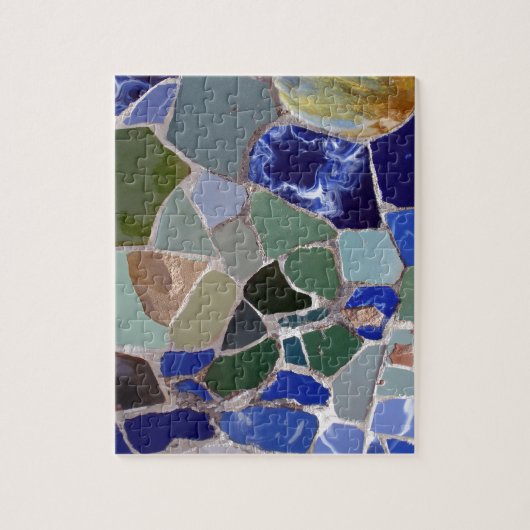 Antoni Gaudi Blue Mosaics Puzzle (Vertikal)
