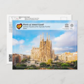 Antoni Gaudí - Sagrada Família - Krippe Postkarte (Vorne/Hinten)