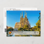 Antoni Gaudí - Sagrada Família - Krippe Postkarte (Vorne/Hinten)