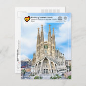 Antoni Gaudí - Sagrada Família - Krippe Postkarte (Vorne/Hinten)