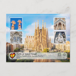 Antoni Gaudí - Sagrada Família - Krippe Postkarte
