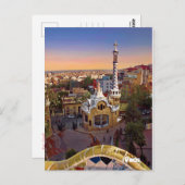 Antoni Gaudi's Park Güell Postkarte (Vorne/Hinten)