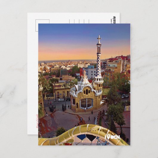 Antoni Gaudi's Park Güell Postkarte (Vorne/Hinten)