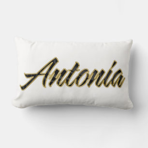 Antonia black gold Lettering Kissen Deko