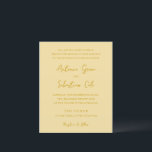 Antonia Butter Yellow Elegant Einladung zur Hochze<br><div class="desc">Elegante Hochzeitseinladungen mit einem einfachen Design mit Skript- und Serif-Schriftart.</div>