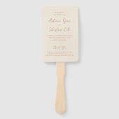 Antonia Earthy Neutrals Elegant Wedding Program Fächer (Vorderseite)