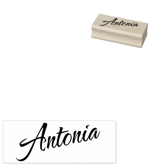 Antonia Name Cursive dekorative Skript-Schriftart Gummistempel (Stempel)