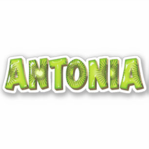 Antonia Name Kiwi Design Aufkleber Sticker