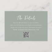 Antonia Sage Green Elegant Wedding Begleitkarte (Vorderseite)