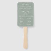 Antonia Sage Green Elegant Wedding Program Fächer (Rückseite)