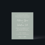 Antonia Sage Green Elegante Einladung zur Hochzeit<br><div class="desc">Elegante Hochzeitseinladungen mit einem einfachen Design mit Skript- und Serif-Schriftart.</div>