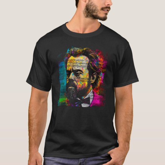 Antonín Dvorak Czech Composer Concert Music Artist T-Shirt (Vorderseite)