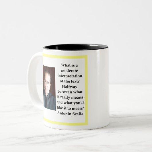 Antonin Scalia Zweifarbige Tasse (Vorderseite Links)