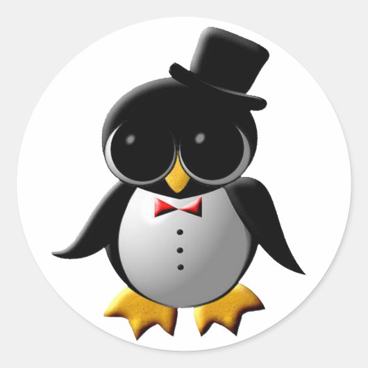 Antonio den Pinguin-Sticker Runder Aufkleber (Vorderseite)