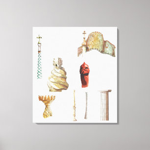 Antonio Gaudi. Barcelona. Spanien. Architektur Leinwanddruck