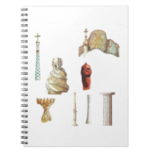 Antonio Gaudi. Barcelona. Spanien. Architektur Notizblock