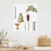 Antonio Gaudi. Barcelona. Spanien. Architektur Poster (Küche)